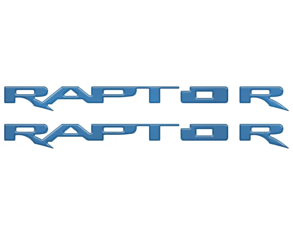 Blue Raptor emblem overlays for running board in 2017-2025 Ford Raptor