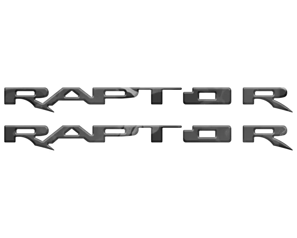 Two RAPTOR emblem overlays for running board emblems on Ford Raptor 2017-2025