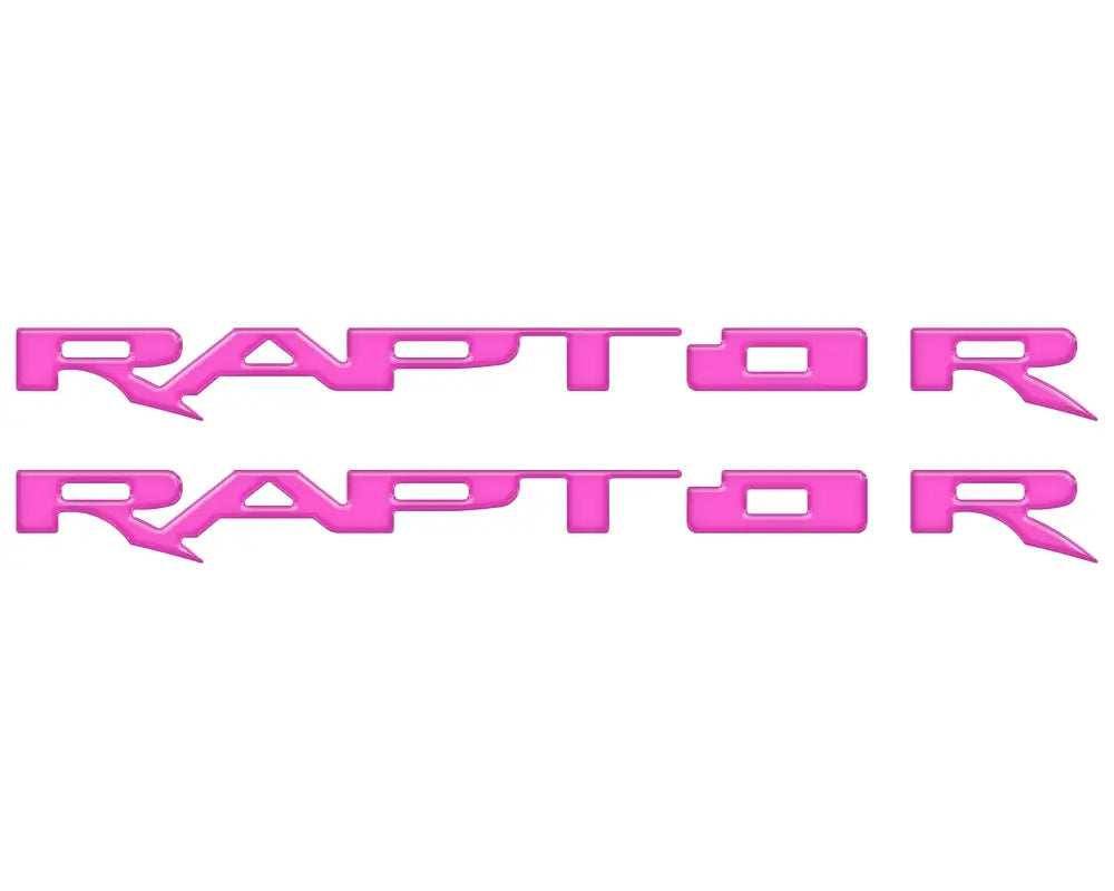 Green RAPTOR emblem overlays for running board in Ford Raptor 2017-2025