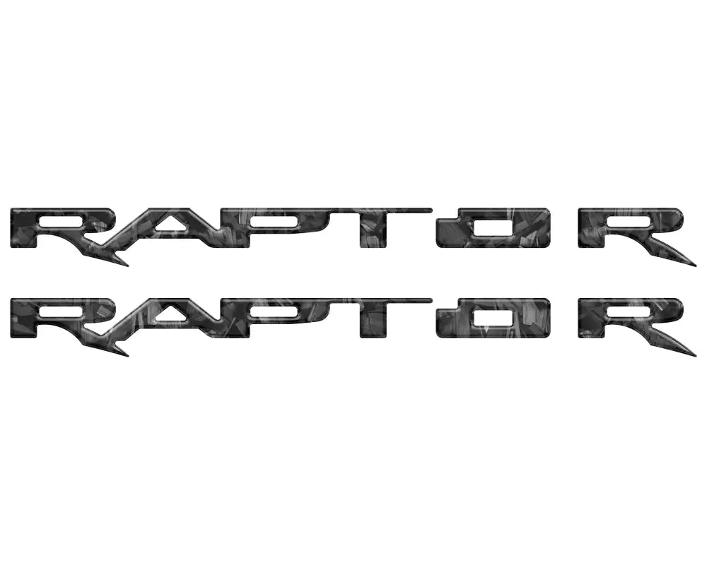 Two sets of RAPTOR emblem overlays on running board for Ford Raptor 2017-2025