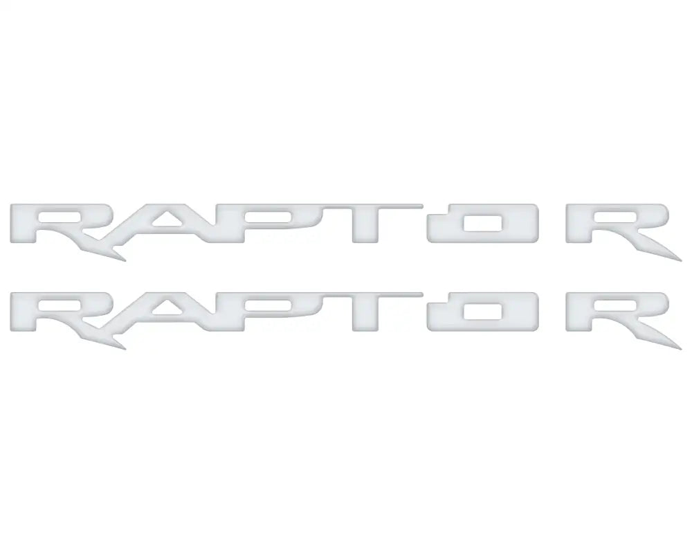 Running Board Emblem Overlays Fits 2017-2025 Ford Raptor - 2017-2020 / Matte White - Exterior Accessories > Decals