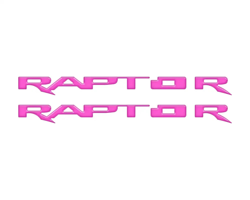 Pink RAPTOR emblems overlay for running board suitable for 2017-2025 Ford Raptor
