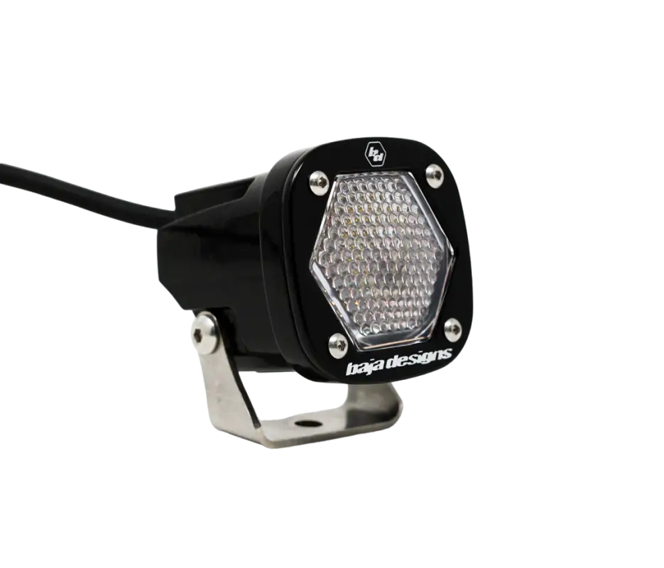 S1 Black LED Light Pod with diffused lens, providing 2,320 lumens in a compact design for wide-angle off-road lighting.