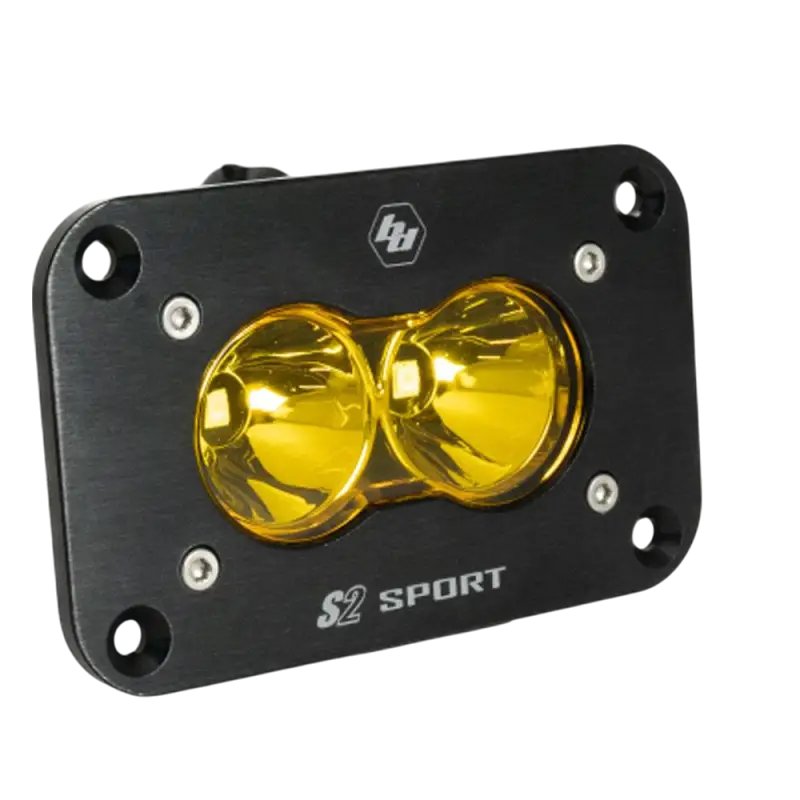 Yellow dual-lens sport light for Baja Designs driving combo LED light system