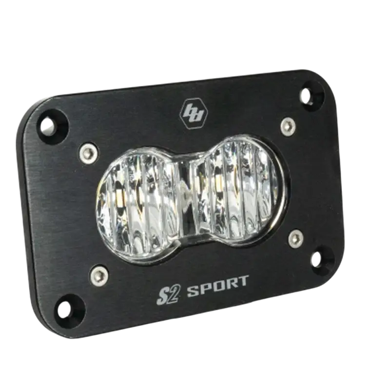 Black rectangular LED light by Baja Designs for wide driving and combo applications