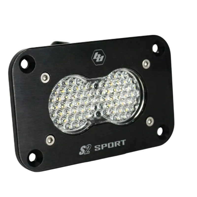 Black rectangular LED light from Baja Designs S2 Sport driving combo for versatile LED lighting