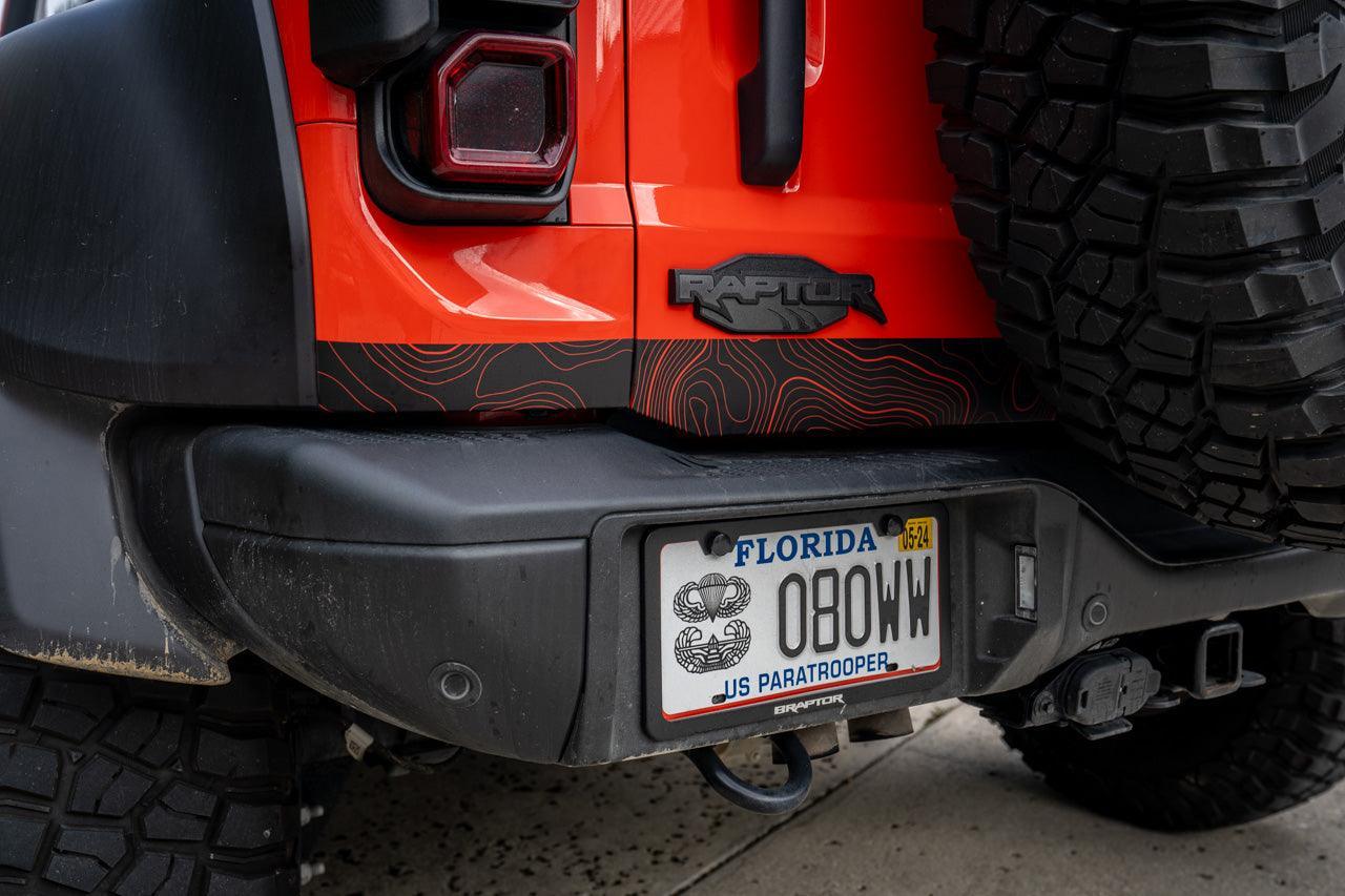 Safari Topo Lower Rear Tailgate Overlays For 2021+ Bronco