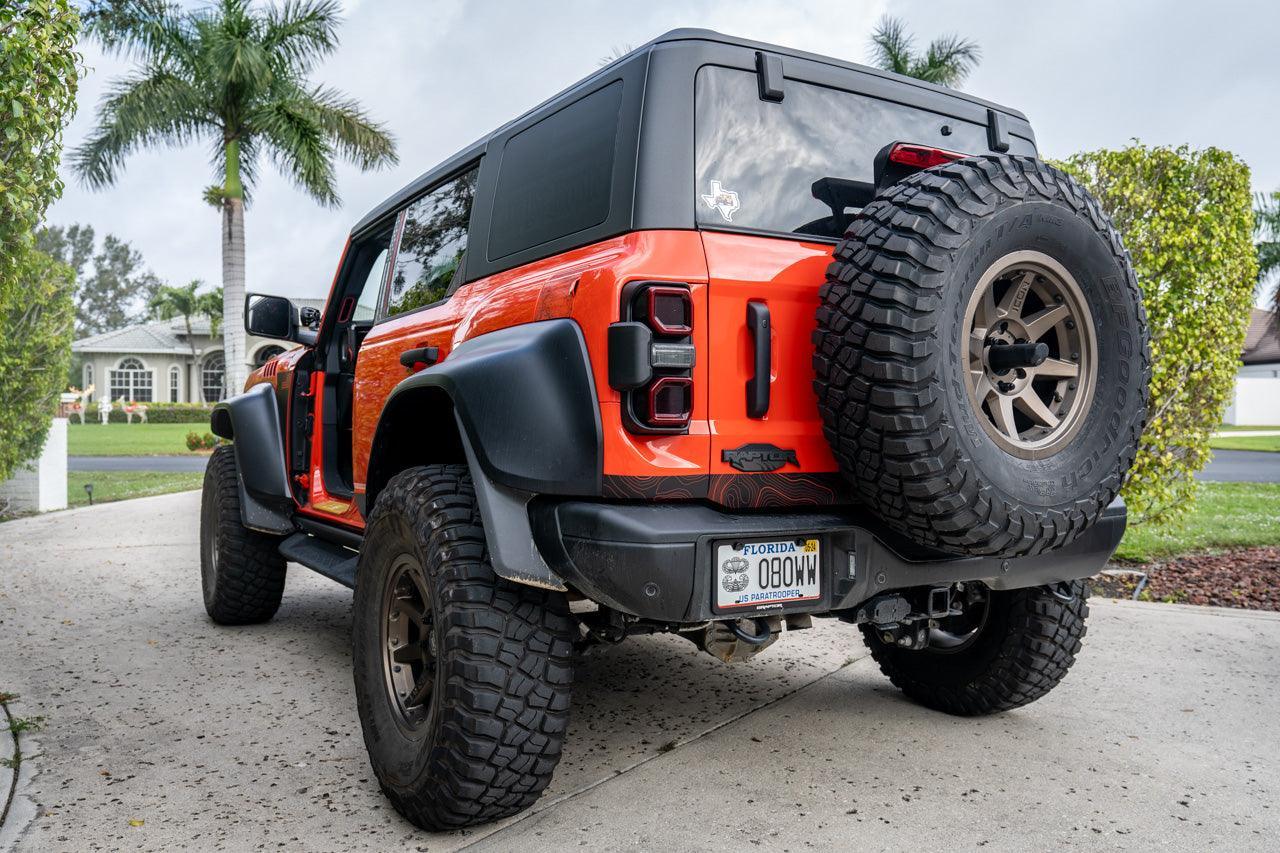 Safari Topo Lower Rear Tailgate Overlays For 2021+ Bronco