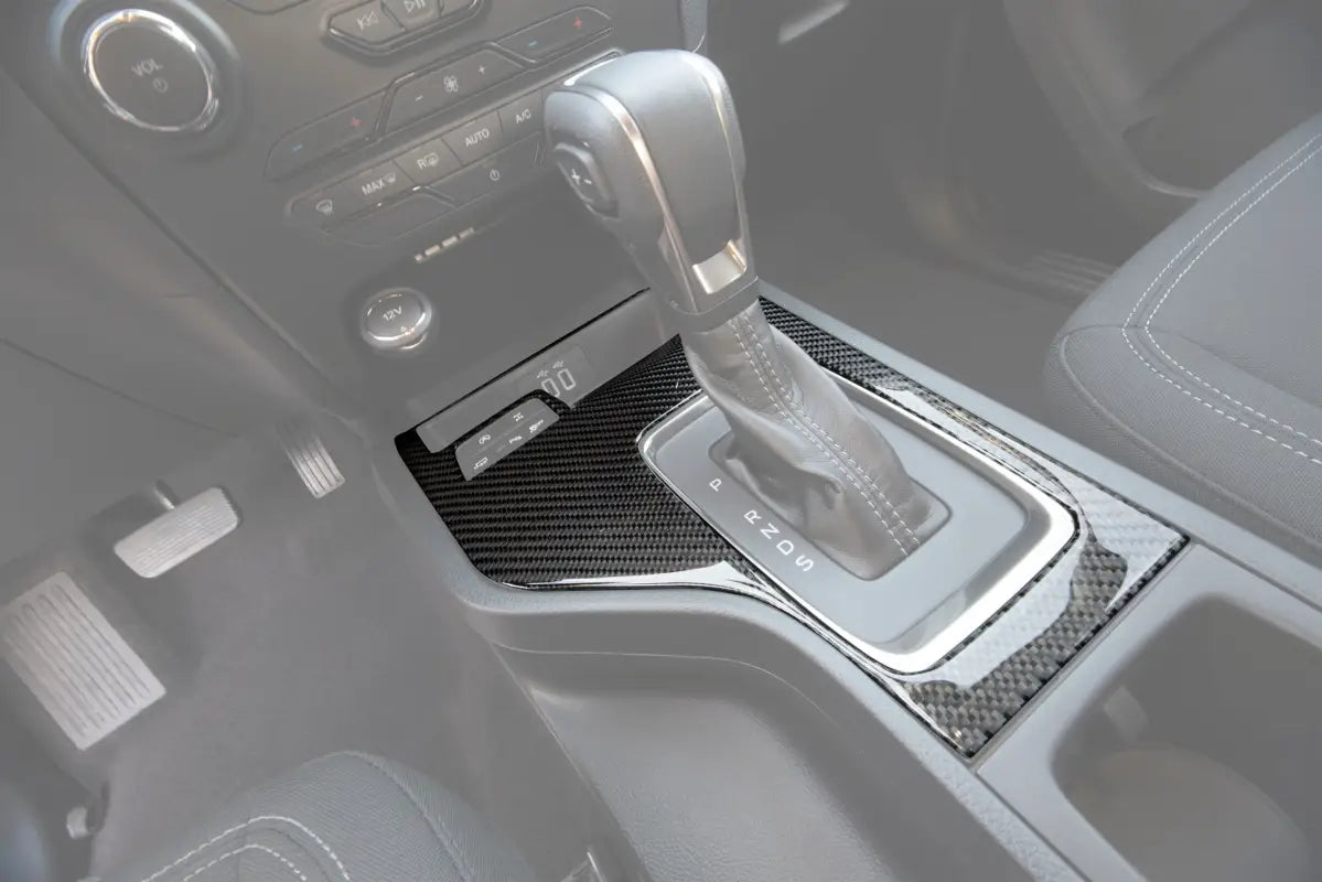 Carbon fiber shift surround accent overlay for Ford Ranger 2019-2023 each gear shift trim