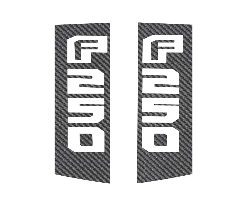 Carbon fiber F250 decals for Ford Super Duty side emblem accent trim