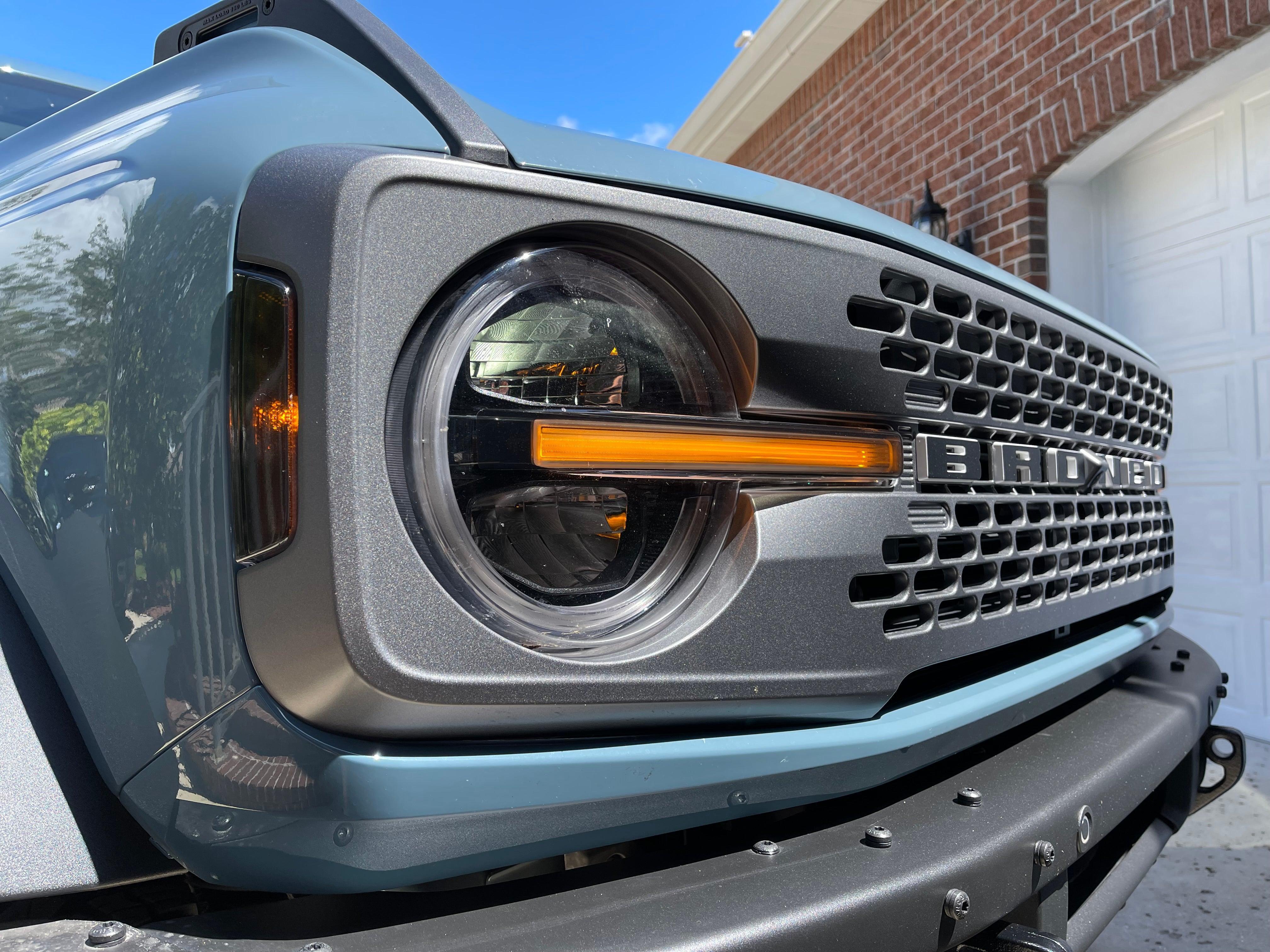 Smoked Signature DRL Bar Overlays For 2021+ Bronco (Signature Headlights)