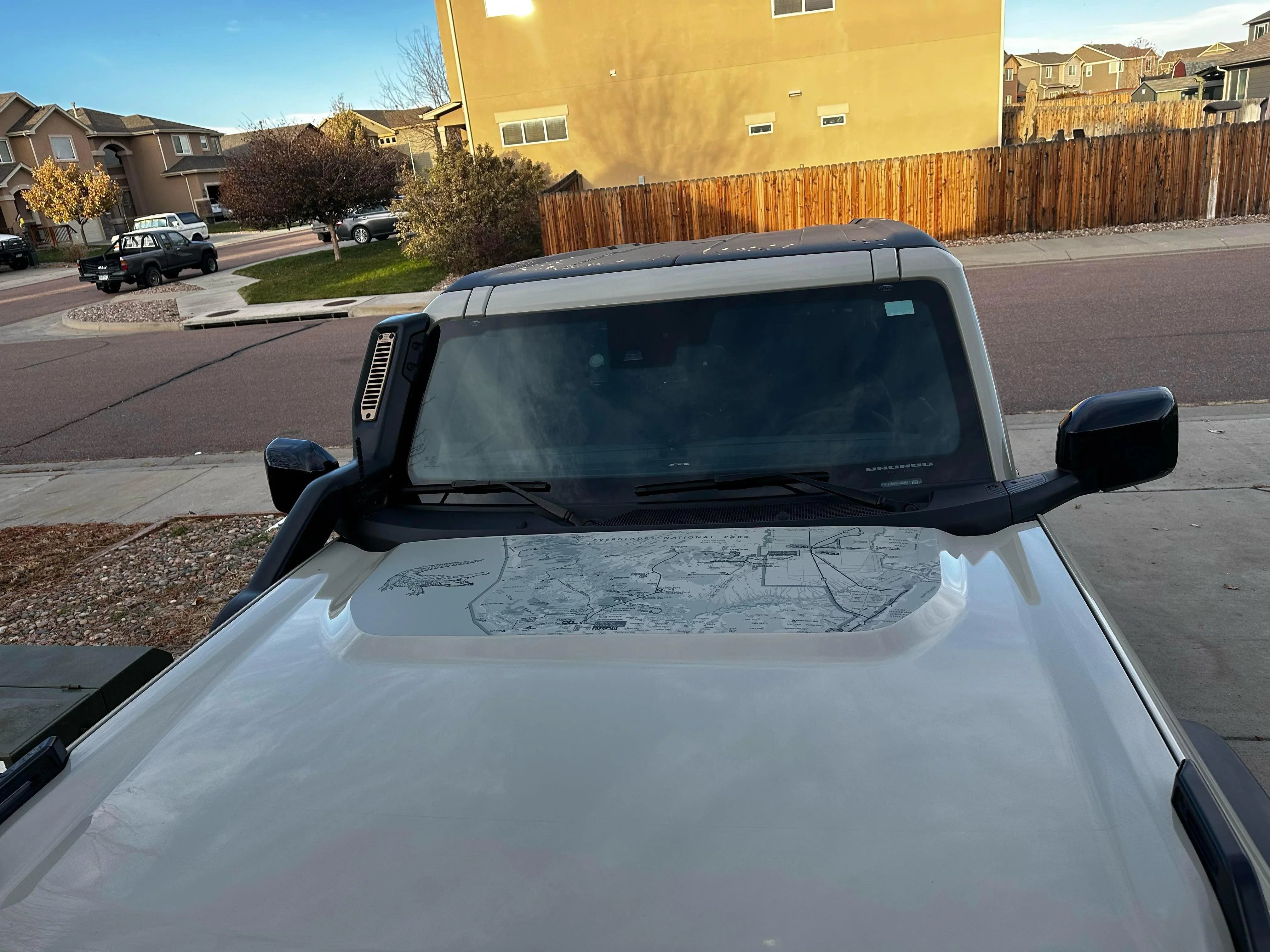 Stealth Clear Everglades Topographic Map Hood Overlay For 2021+ Bronco
