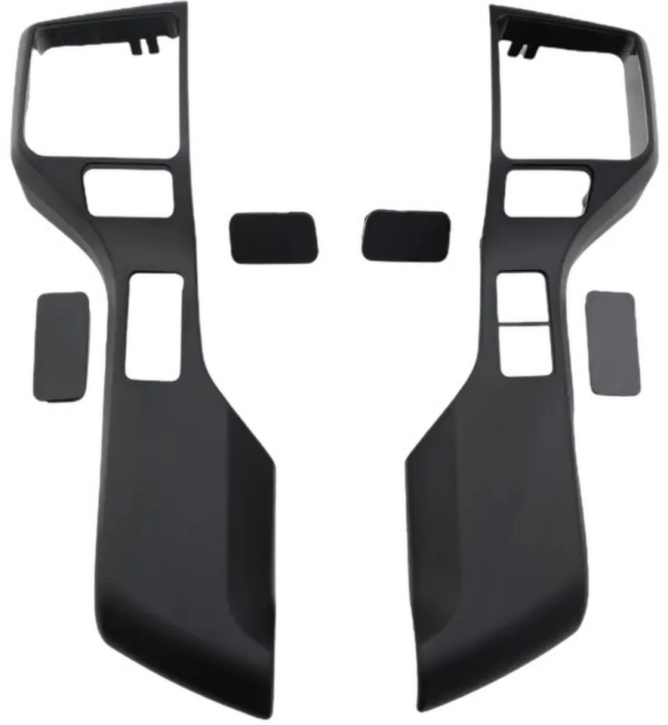 Complete set of steering wheel blackout surround inserts with button blanks for 2016-2023 Toyota Tacoma models.