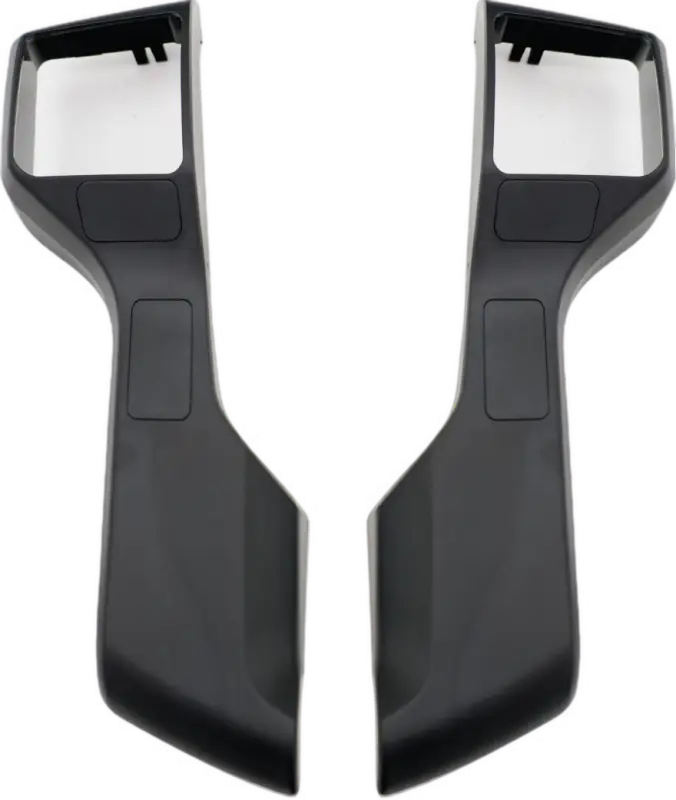 Black steering wheel blackout surround inserts for 2016-2023 Toyota Tacoma, featuring a sleek design for interior enhancement.