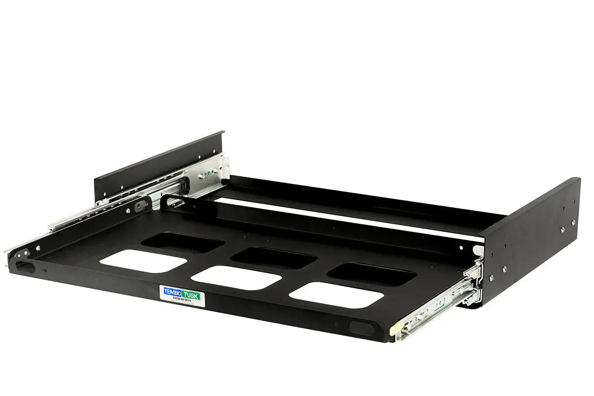 SUPER Jumbo Side Pull Slide with locking tracks, crafted from heavy-duty steel, perfect for securing large fridges during transport.