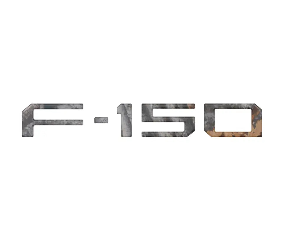 Distressed metal Tailgate Applique F-150 Emblem Accent Trim for 2021-2024 Ford F-150 Raptor