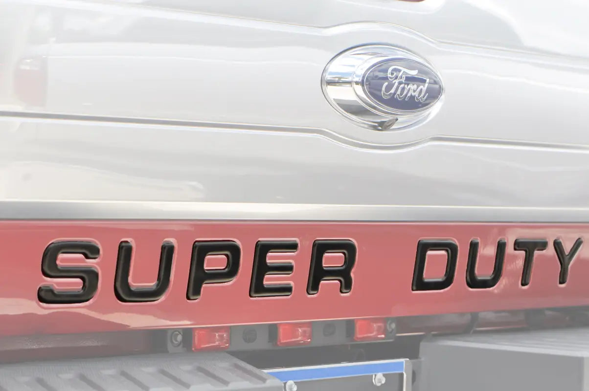 Ford Super Duty tailgate with letter inserts for 2008-2016 truck customization