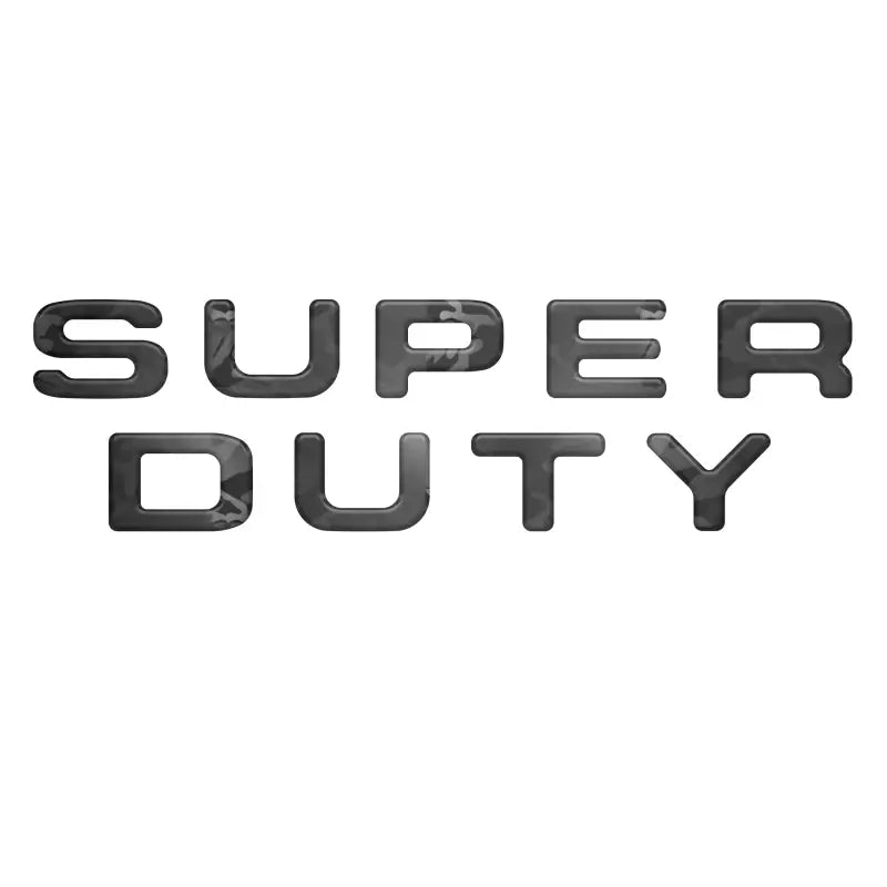 Tailgate letter inserts displaying SUPER DUTY lettering for Ford Super Duty trucks