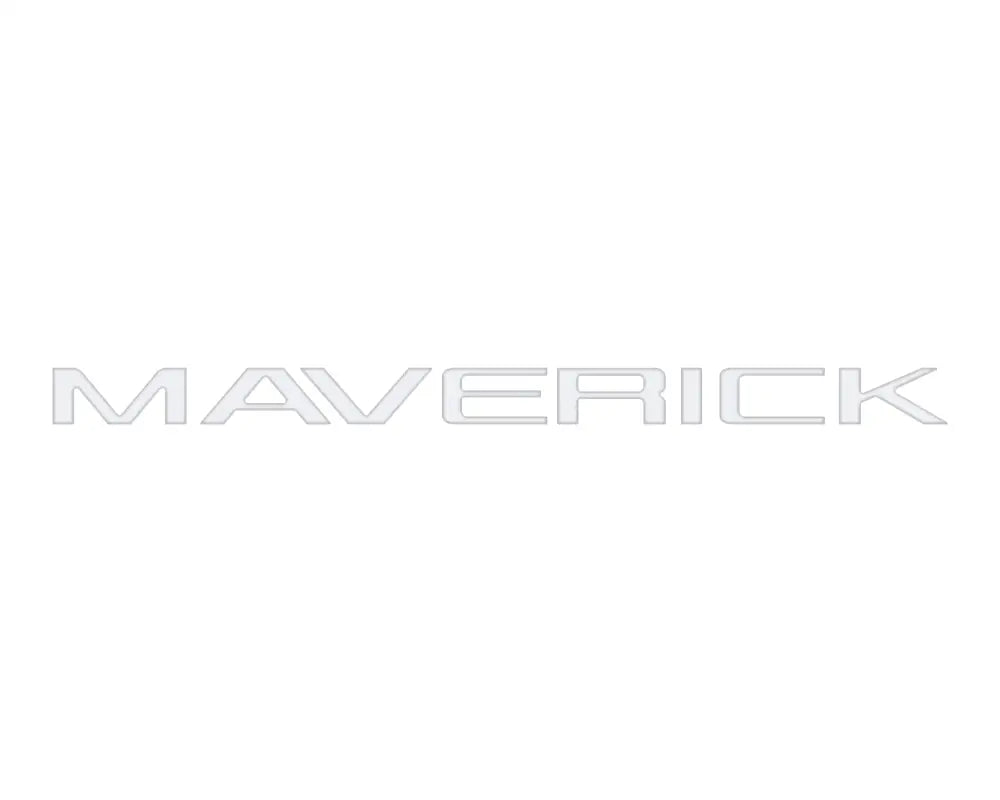 Silver MAVERICK tailgate letter inserts for 2022-2024 Ford Maverick