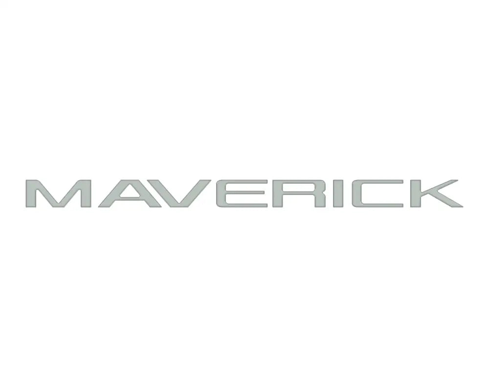 Silver MAVERICK tailgate letter inserts for 2022-2024 Ford Maverick