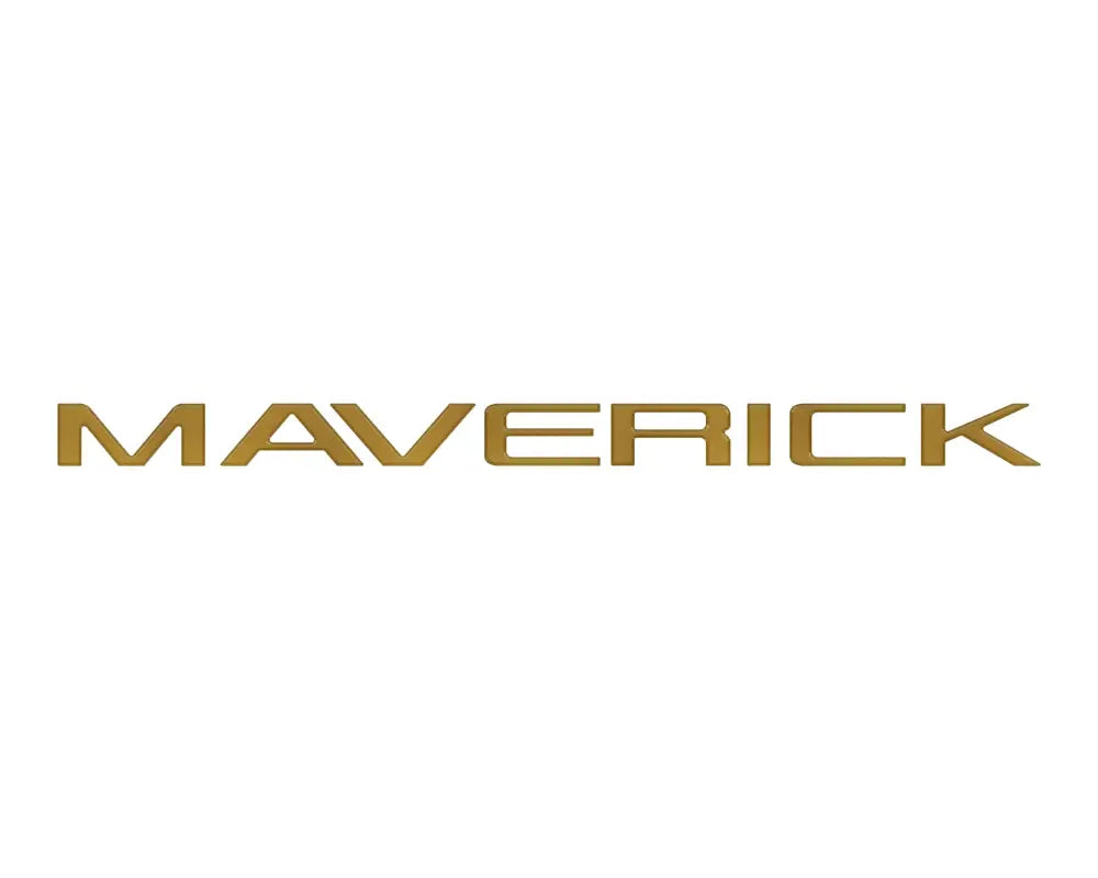 Gold Maverick tailgate letter inserts displaying bold letter inserts for 2022-2024 Ford Maverick