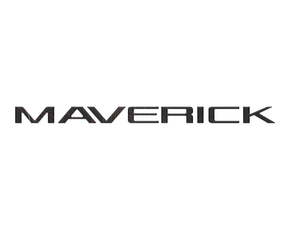 Maverick tailgate letter inserts with textured fill for 2022-2024 Ford Maverick