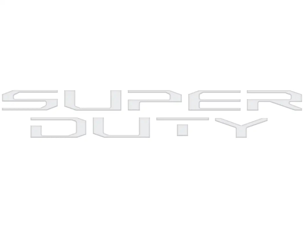 Super Duty tailgate letter inserts on Ford Super Duty truck for 2023-2024