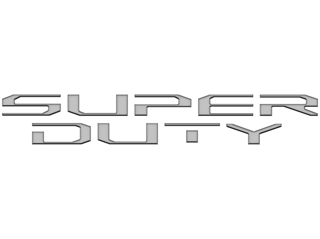Super Duty tailgate letter inserts on Ford Super Duty for 2023-2024 trucks