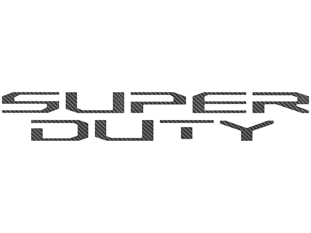 Super Duty tailgate letter inserts with carbon fiber texture for 2023-2024 Ford Super Duty