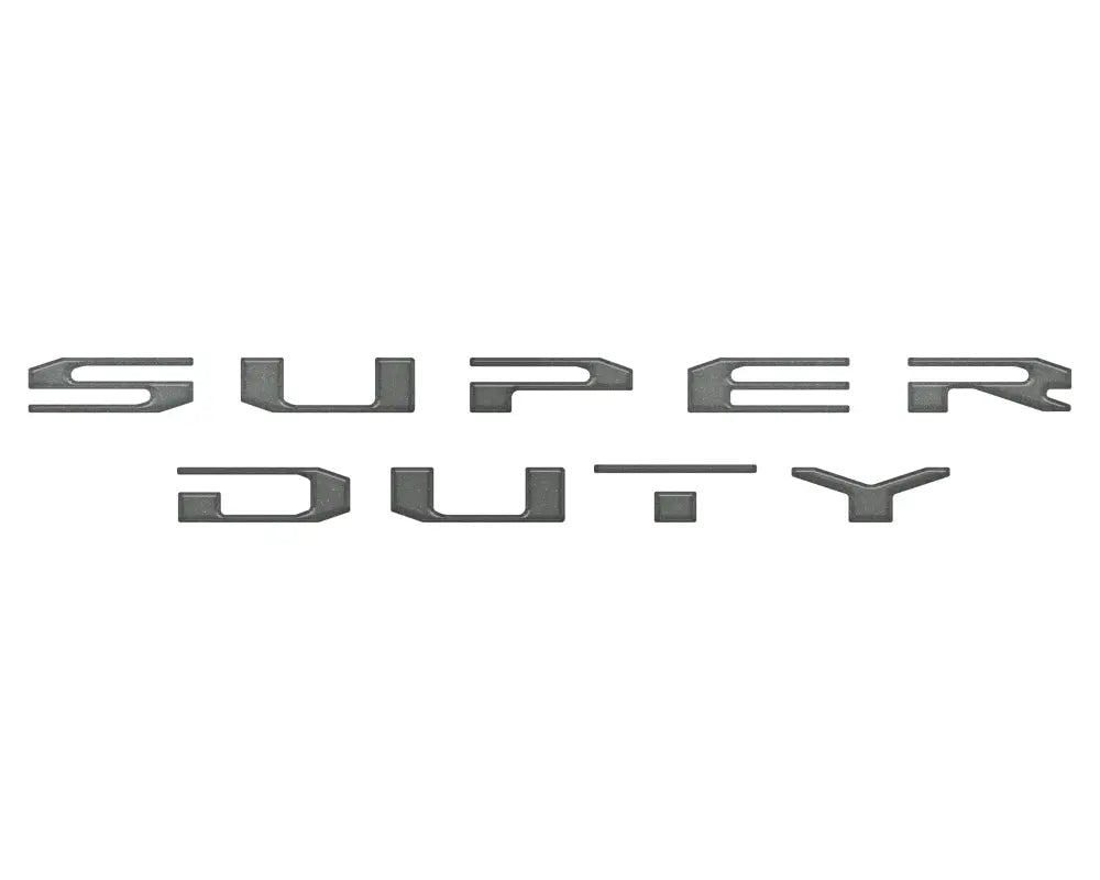 Super Duty lettering displayed on tailgate letter overlays for 2020-2022 Ford Super Duty