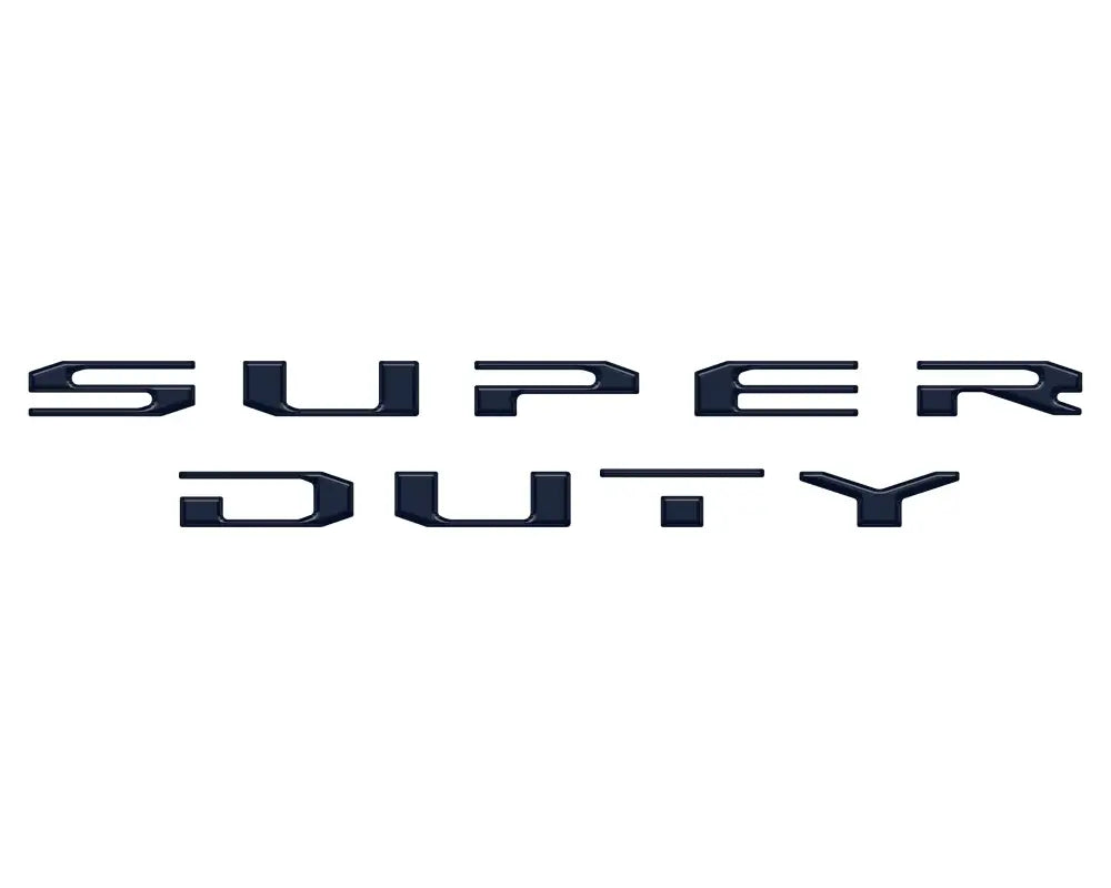 Dark blue super duty tailgate letter overlays for 2020-2022 Ford Super Duty Platinum