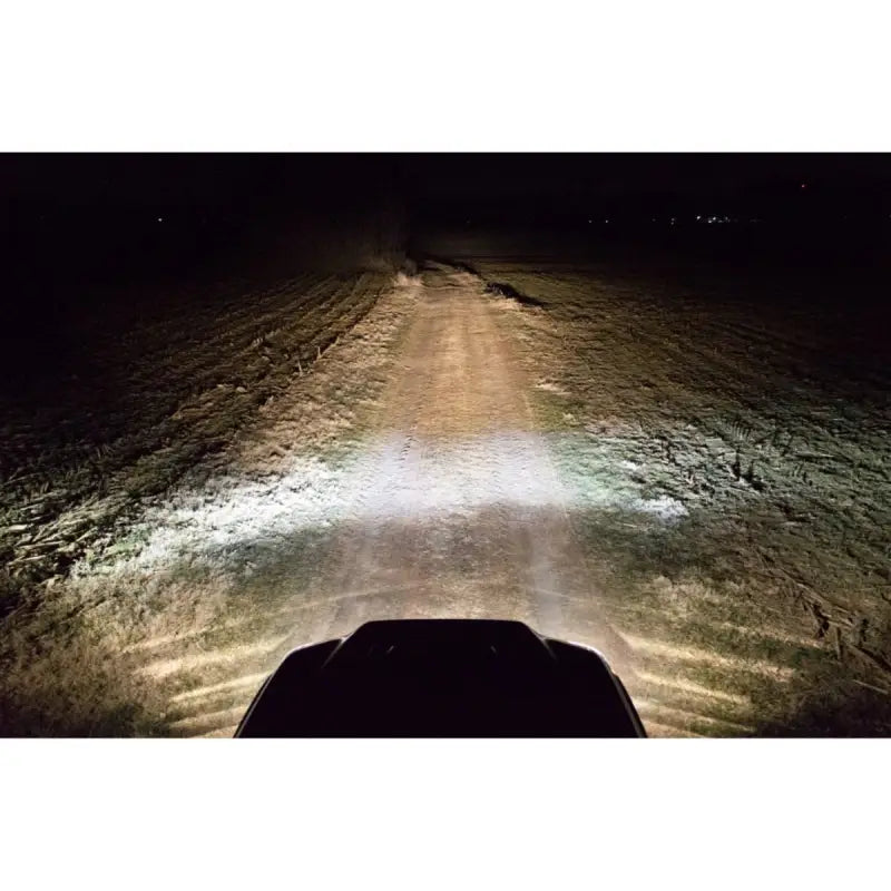 Enhanced nighttime visibility on a rural road using The Brite Box for Toyota Tundra 2000-2006 high beam control.