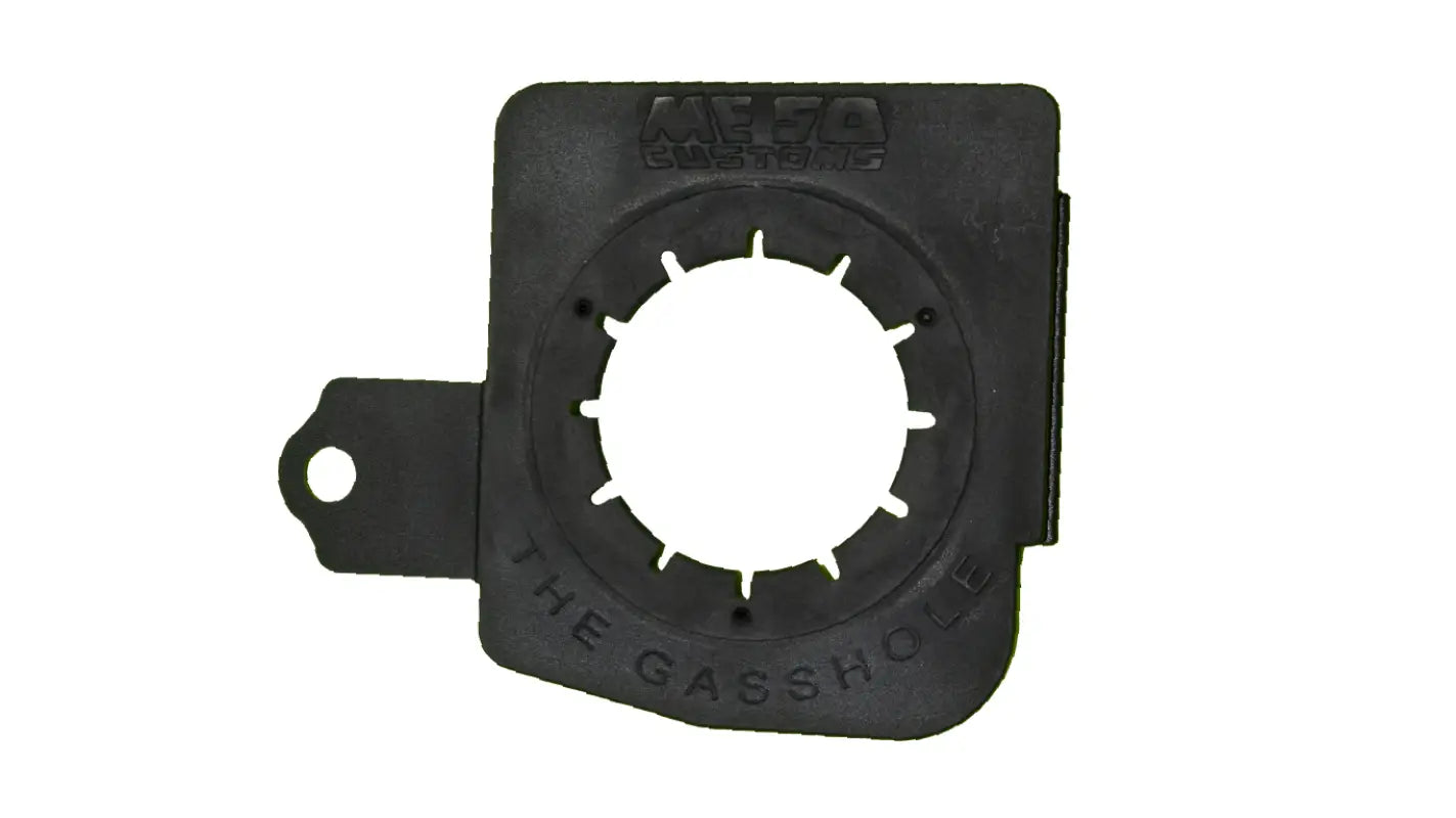 The Gasshole - Tacoma 16-23 insert by Meso Customs, black design with dual rim fit for OEM/Aftermarket fuel caps.