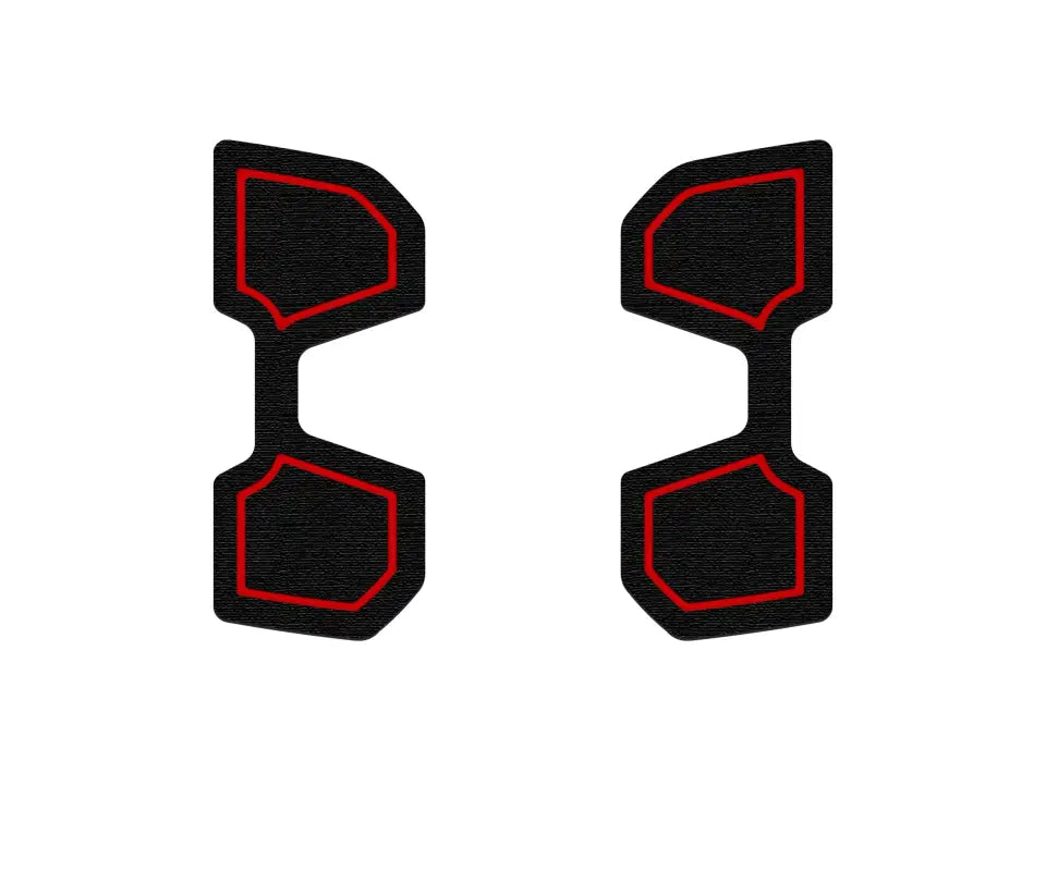 Third Row Side Cupholder Foam Inserts with black and red design, compatible with 2023-2024 Toyota Sequoia for enhanced vehicle decor.