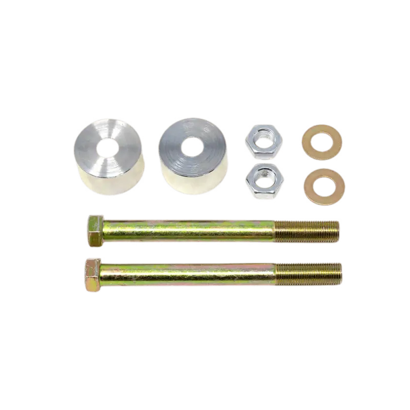 1-inch diff drop spacer kit for lifted Toyota Tacoma, 4Runner, FJ Cruiser, and Tundra. Includes spacers, bolts, washers, and nuts for improved CV angle.