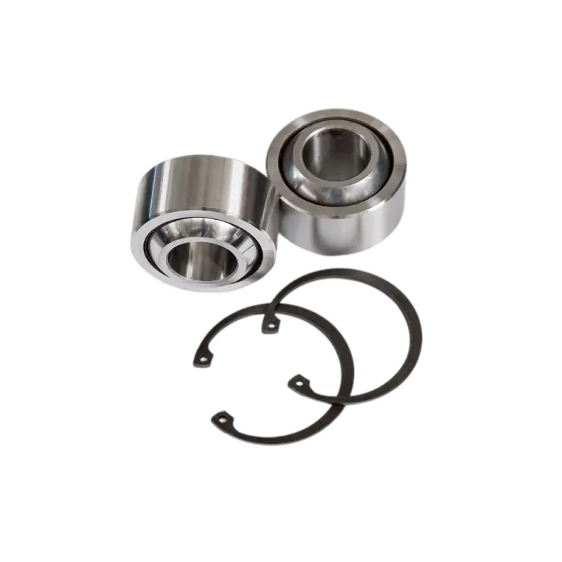 Total Chaos stainless steel uniball replacement kit with 1'' ID uniballs and snap rings for Tacoma, 4Runner, FJ Cruiser, and Tundra.