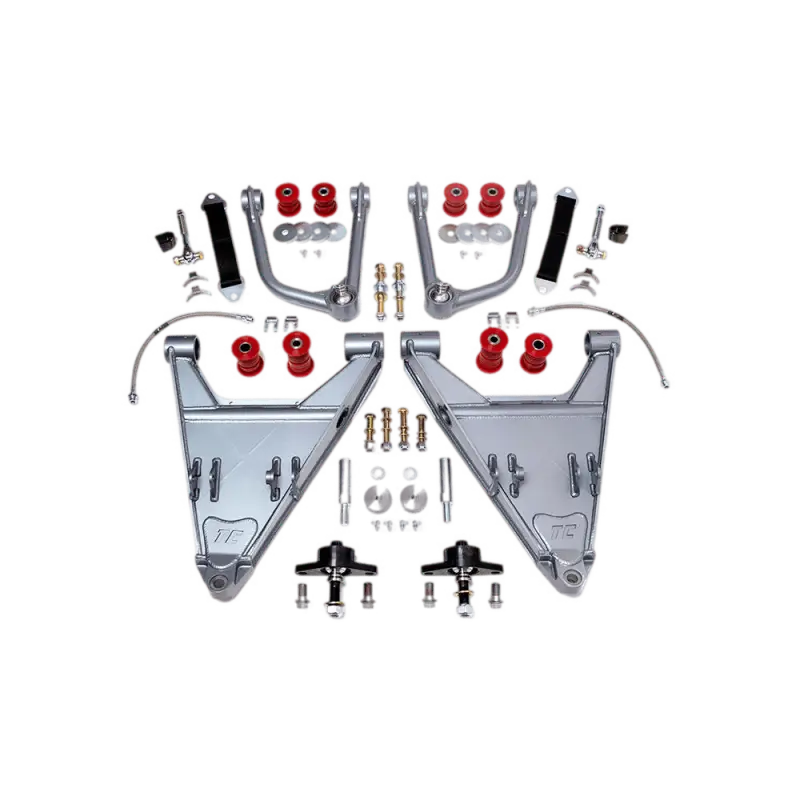 Total Chaos Long Travel Kit for 4Runner and FJ Cruiser featuring +3.5-inch track width, chromoly arms, uniballs, and urethane bushings.