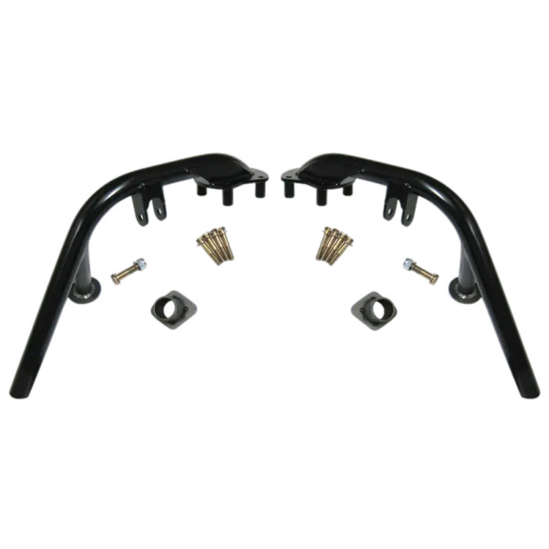 Dual shock hoops for 2007-2021 Tundra with chromoly construction, pre-welded tabs, and Grade 8 hardware for long travel suspension systems.