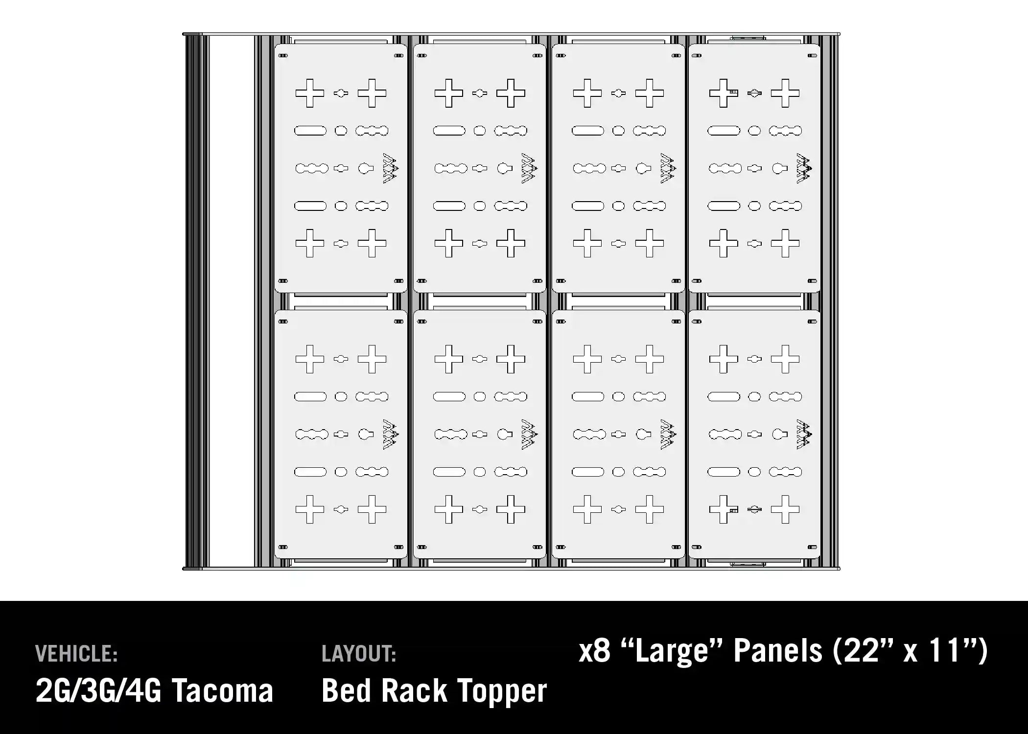 Bed Rack - DRIFTR Topper (Add-on) For Toyota Tacoma
