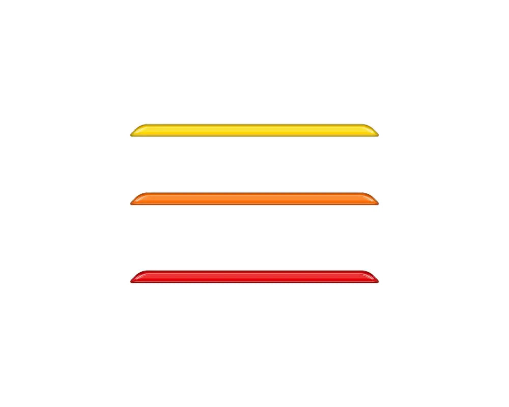 Set of TRD grille tri-color line inserts in yellow, orange, and red designed for 2022-2024 Toyota Tundra and 2023-2024 Toyota Sequoia.