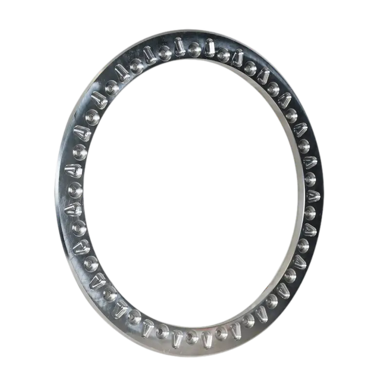 Polished aluminum True Beadlock Ring for Hybrid Wheels V2, featuring high tensile 6061-T6 material for off-road applications.