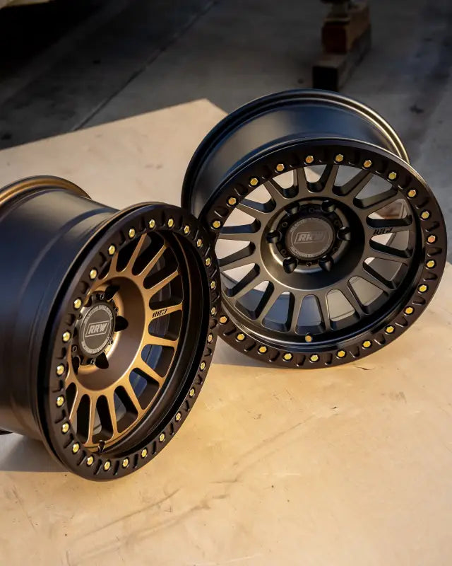 Two wheels with True Beadlock Ring for Hybrid Wheels V2, highlighting durable construction and off-road compatibility.