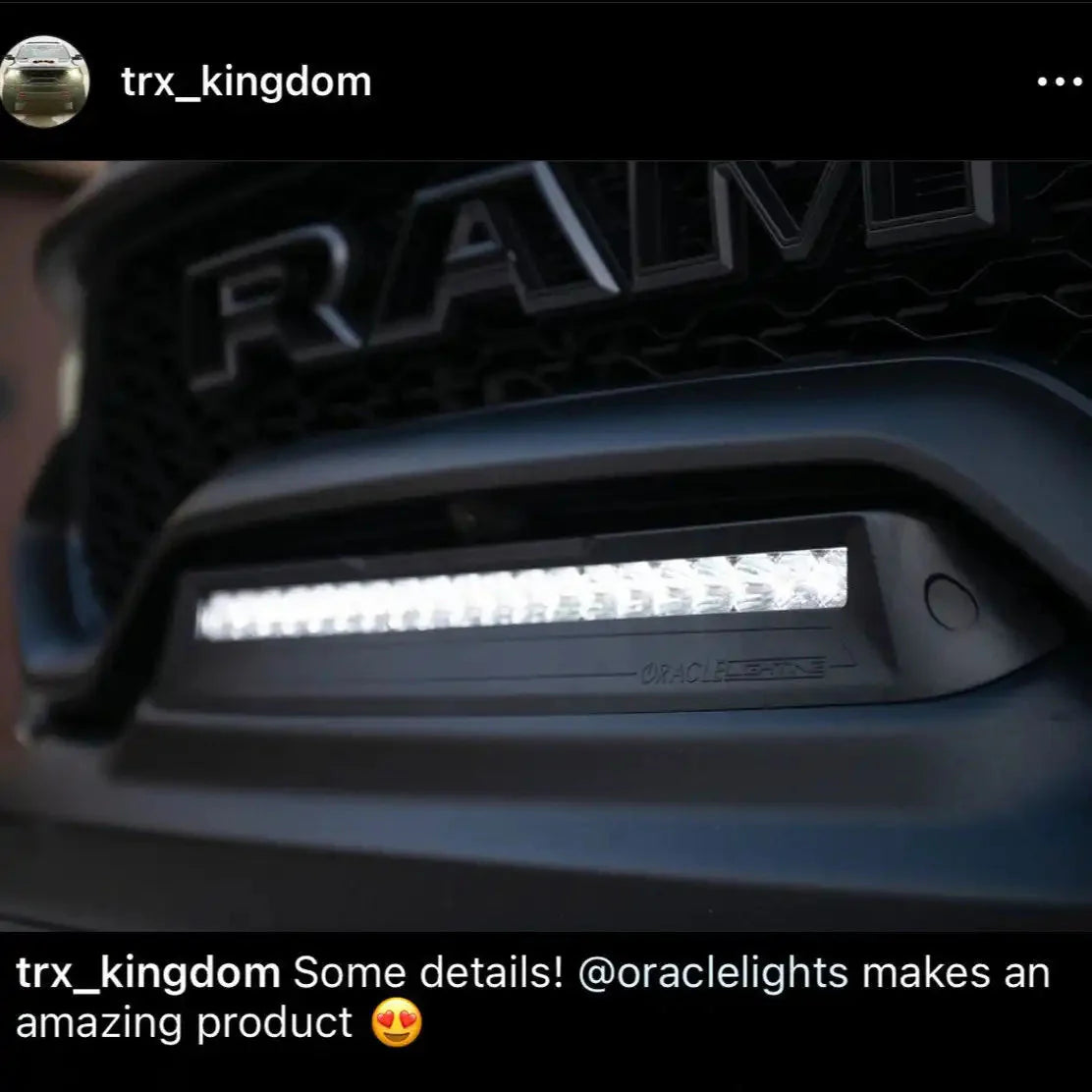 Front Bumper Flush LED Light Bar For 2019-2025 RAM Rebel/TRX/RHO | 100W 12,000 Lumens
