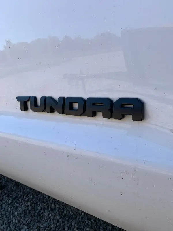 Black TUNDRA lettering on Tundra Overlays and Inserts for Tundra Tailgate Insert overlay customization