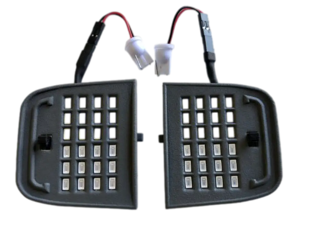 Ultimate Map Lights for Tacoma with T10 bulb adapters and wiring, showcasing plug-and-play installation for interior lighting.