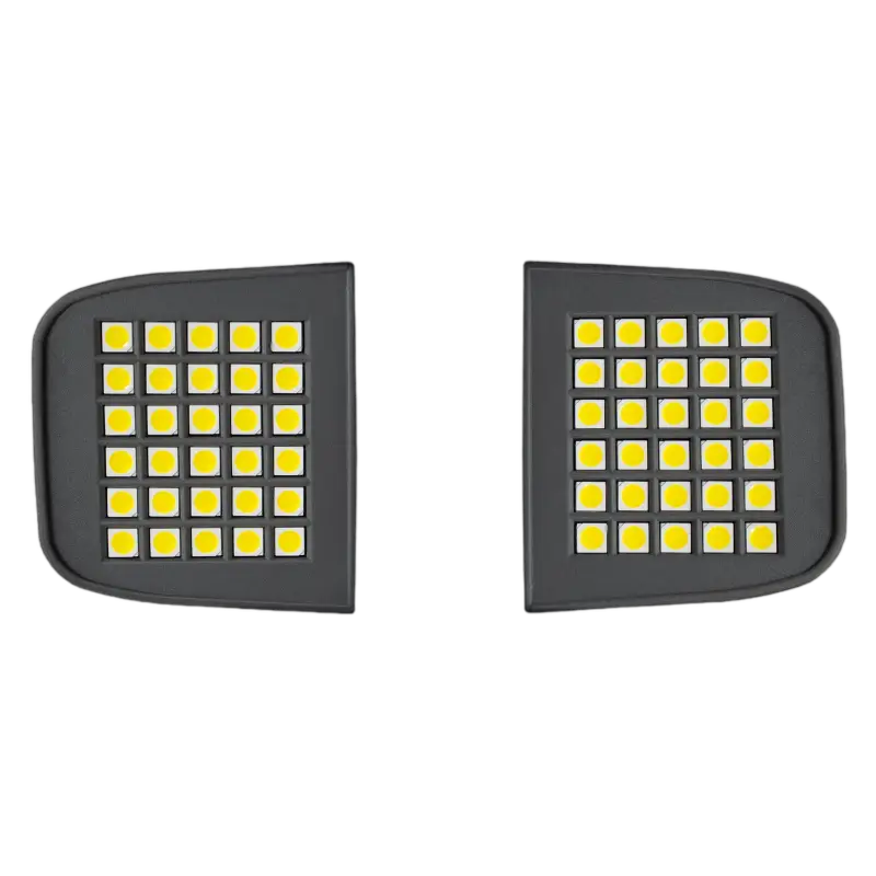 Ultimate Map Lights for 05-15 Tacoma featuring bright LED panels with yellow diodes, designed for interior lighting upgrades.