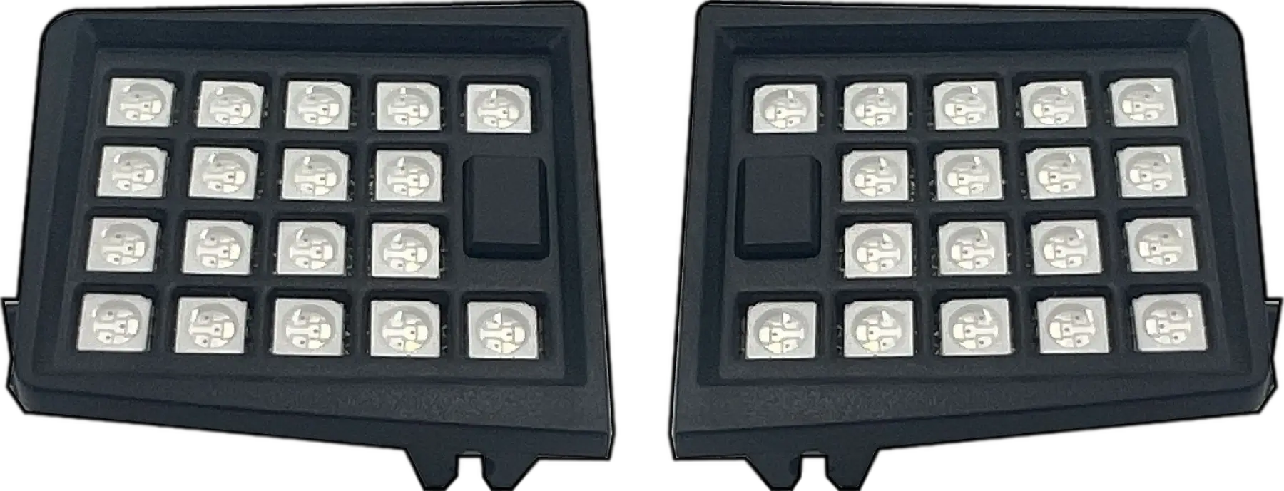 Ultimate Map Lights for Tacoma with LED panels in black housing, designed for easy installation in 2016-2023 models.