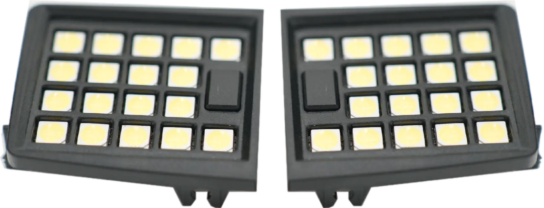 Close-up of Ultimate Map Lights for 16-23 Tacoma featuring single color LED panels in a black housing.