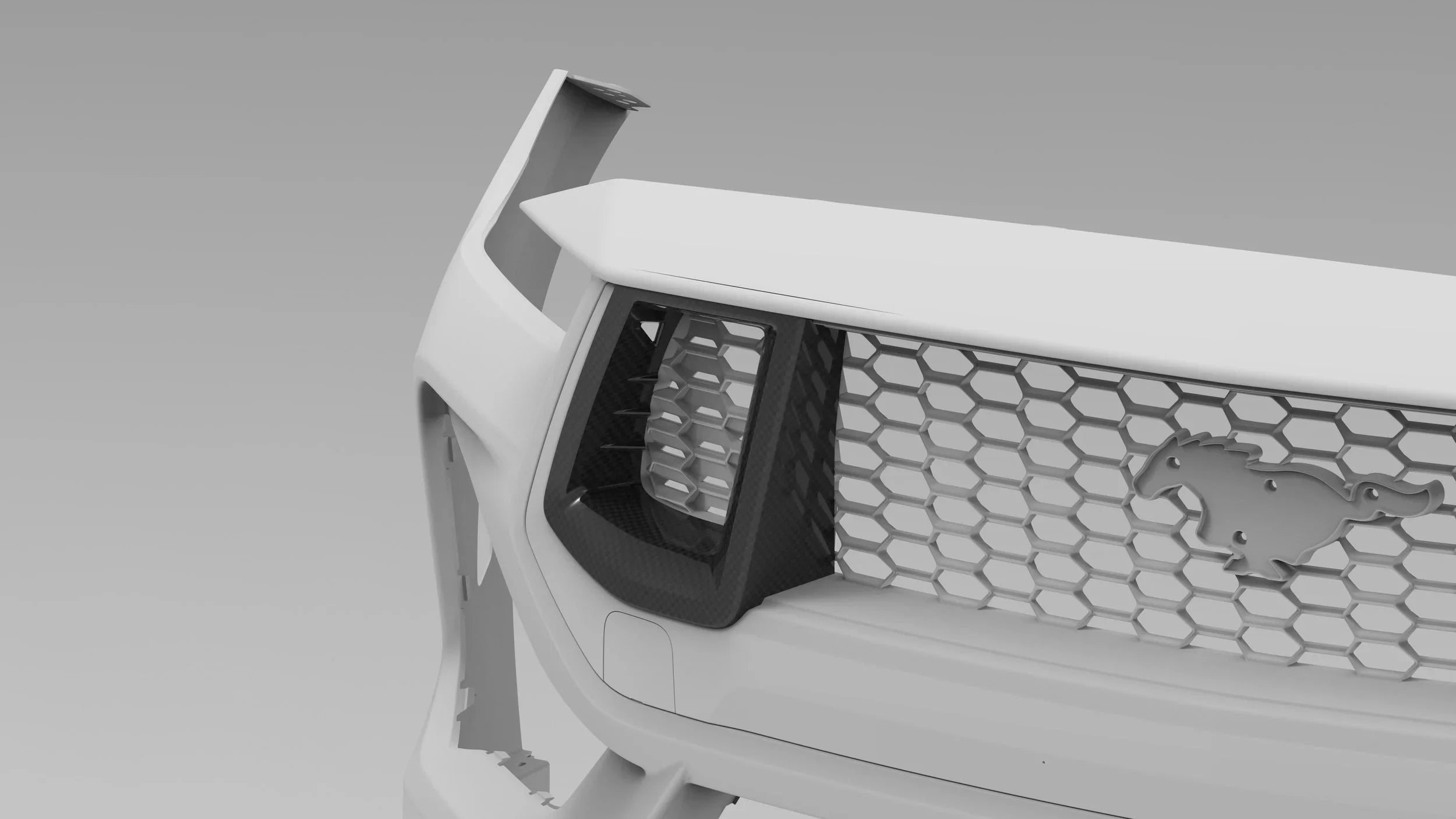 NYTOP Dry Carbon Grille Inserts For 2024-Current Ford Mustang GT