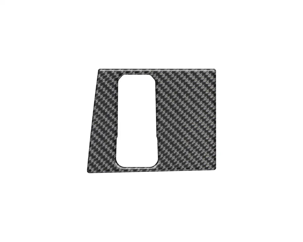 Carbon fiber upper center console accent trim designed for 2022-2024 Toyota Tundra and 2023-2024 Toyota Sequoia, shown as a standalone piece.